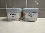 Dove Exfoliating Body Polish Crushed Macadamia & Rice Milk Bundle of 2