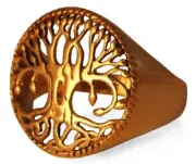 Runa Celtic Tree of Life Ring Bronze Jewellery - Size 60 New