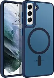 [DUEDUE] for Samsung Galaxy S21 Case, Samsung S21 Case Magnetic, Compatible with MagSafe, [Skin-Touch] Matte Translucent Shockproof Slim Cover for Samsung S21 6.1'', Blue