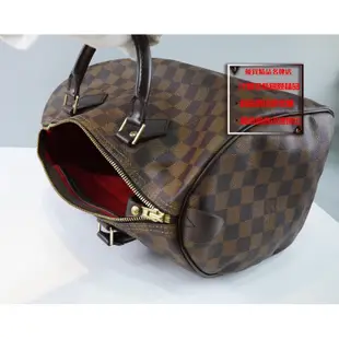 ☆優買二手精品名牌店☆ LV N41531 咖啡 棋盤 格紋 手提包 波士頓包 SPEEDY 30 拉鍊包 超級新