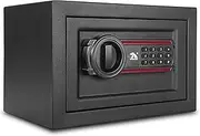 Digital Safe Electronic Security Box, Combination Lock Box with Keypad and keys - 0.5 Cubic Feet Lockable Safety Safes Box for Home Office Hotel Business