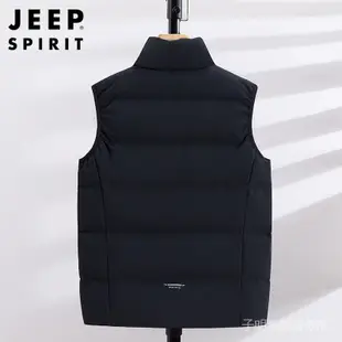 JEEP SPIRIT冬季新款馬甲男輕薄款羽絨服保暖運動外套2135