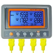 Nice Gain Express AZ Instruments 4 Channel K Type THERMOMETER SD Card DataLogger