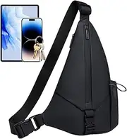 [Generic] Crossover Bag For Men, Motorcycle Chest Backpack, Waterproof Shoulder Bag, Triangular Single Strap Backpack For Men Hiking Travel