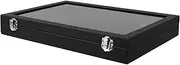 JEWEDECO Storage Box 36 Grid Display Case Ample Space Pu Leather Elegant Design