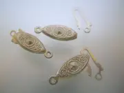 10pcs 20x6 mm silver plated solid fish hook clasp w/ a five-pointed star on top