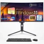 Aio All IN One I5 34 " Curved FHD Windows 11 8gb 120gb Gaming Computer Editing