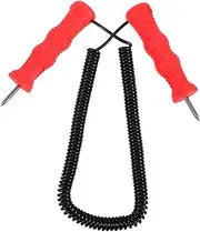 Ice Fishing Assistive Device Ice Chopper Fridge Ice Scrapers Ice Safety Picks Ice Fishing Safety Equipment Safety Ice Picks Winter Fishing Rod Handle Tool Abs Orange