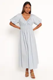 [PUP94] Rozie Midi Dress - Baby Blue XS Blue