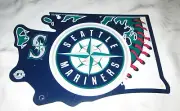 SEATTLE MARINERS - WASHINGTON STATE SHAPED SIGN #06 SALE - NEW