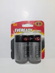 Eveready Silver D2 Alkaline Batteries - 2 PACK Batteries