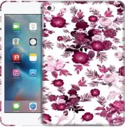 iPad Mini 4 Case, iPad Mini 4 Designer Case - Pink Burgundy Floral Pattern