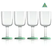 Marc Newson Tritan® Forever Unbreakable Non Slip Wine 300ml Green x 4