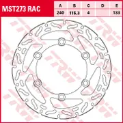 TRW Lucas Brake disc MST273RAC, rigid