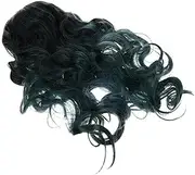 IWOWHERO Green Gradient Wig Headgear Long Wavy Women's Synthetic Hair Wig for Cosplay