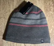 Travis Mathew Bannermen Golf Beanie Hat Cap Dark Grey W/Stripes OSFM - 1MWX392