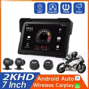 7''5" Motorcycle Multimedia Player 2K HD Recorder GPS Navigation WirelessCarPlay