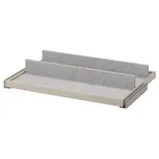 KOMPLEMENT pull-out tray with shoe insert, grey-beige/light grey, 75x58 cm