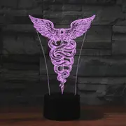 Black Base Creative 3D LED Decorative Night Light, USB with Touch Button Version, Pattern:Scepter