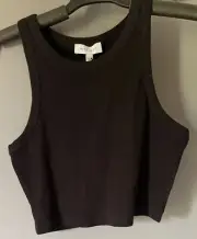 Witchery black cropped rib tank size L