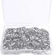 100 Pcs Split Ring Small Key Rings Bulk Split Keychain Rings DIY Craft Metal USA