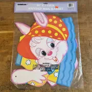 Mrs Rabbit Easter Bunny Amglo Die Cut 48" Jointed NOS Decoration