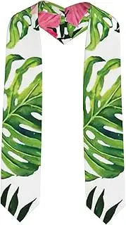 [EdWal] Tropical Leaves print Graduation Stole and Sash Class for Unisex Adult Honor Stole Honor Stole of 2025