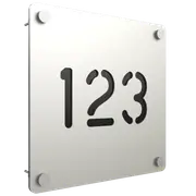 ProtectorAl 280 x 280mm Surfmist Aluminium Cut Through Custom House Sign