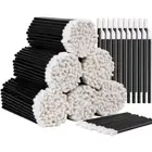 100 Pcs Disposable Lip Lint Free Applicators Lipstick Testers Wands Applicators