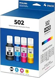 PFXNJDEQ 502 Ink Refill Bottles Compatible with 502 Ink Refill Bottles 4-Pack