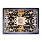 Large Rectangle Semi Precious Stone Inlay Coffee Console Restructure Decor 3'x4"