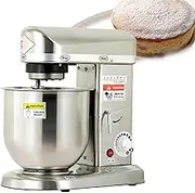 Electric Stand Mixer,3 Speeds Stand Mixer, Portable Lightweight Kitchen Mixer for Daily Use with Egg Whisk,Dough Hook,Flat Beater,Metallic-B(7L)