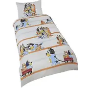 Bluey Duvet Cover Set White/Blue/Orange Junior