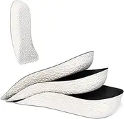 [Generic] Orthopedic High Pads (2 Pair), Height Increase Insoles for Men & Women, Arch Support Shoe Lifts for Leg Length Discrepancy, Shock Absorption Heel Lift Insole (Black, Men's black 3.5cm)
