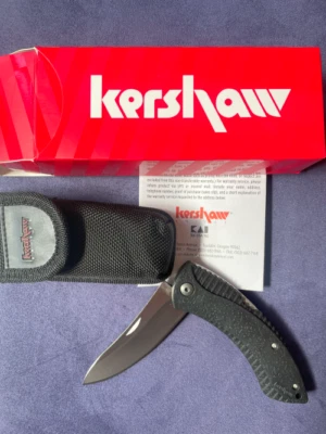 Kershaw 1090 Northside Hunter Folding Knife 3.8" Plain Blade W/ Sheath