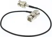Alvin's Cables Blackmagic RG179 Coax BNC Male to Male HD SDI Cable for BMCC Video Camera Flexible Right Angle to Straight 30CM