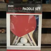 New Franklin 2 Player Paddle Set With 3 Table Tennis Balls G1.12-13