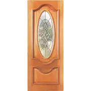 Woodcraft 2040 x 820 x 40mm Entrance Door Olivia Leadlight Glass TGR01CBGLD
