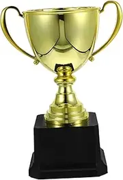 TOGEVAL Game Trophy Soccer Championship Trophy Tall Trophy Dance Trophy Soccer Trophies Trophy Cup Volleyball Trophy Soccer Award Trophy Game Night Trophy Golden Plastic