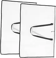 Gatuida 2Pcs Large Clear Art Portfolio Bag Portable Storage Container for Artwork and Posters Heavy Duty Organizer with Handheld Design for Outdoor Sketching and Document Storage