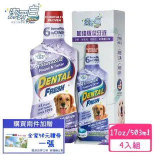 潔牙白Dental Fresh-加強版潔牙液 503ml(4入組) (下標數量2+送全家禮卷50元)