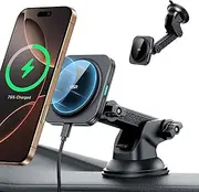 ESR for MagSafe Car Mount Charger, for MagSafe Car Charger, Dashboard/Windshield Magnetic Wireless Car Charger, 360° Rotation, Magnetic Car Phone Holder for iPhone 16/15/14/13/12, S25, Fast Charging