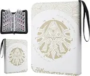 GLDRAM 300 Pockets Card Holder for Zelda Amiibo Card, NFC Tag Switch Game Cards Book with Graded Card Sleeves Binder Sheets, Cartridge Organizer Mini Card Collection for Animal Crossing Amibo Card
