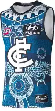 Carlton Blues AFL Mens Indigenous Guernsey Sizes S-7XL BNWT