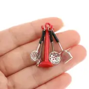 1:12 Dollhouse Kitchen Utensil Vertical Hanging Spoon Spatula Spoon Colander Set