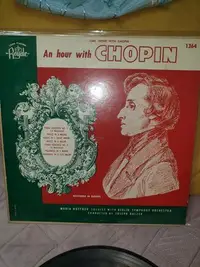 在飛比找Yahoo!奇摩拍賣優惠-AN HOUR WITH CHOPIN LP 黑膠唱片 美版