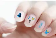 Gold Coast Titans NRL Nail Art Decal Stickers Gel or Polish