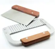 Pack of 2 Stainless Steel Wavy & Straight Soap Mold Loaf ，Soap Cutter Garnish Po