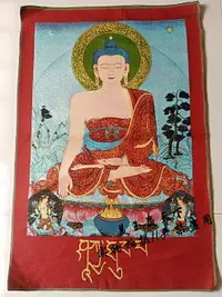 在飛比找樂天市場購物網優惠-西藏藏傳佛教絲綢刺繡 唐卡刺繡釋迦牟尼佛像 宗教佛像裝飾品禮