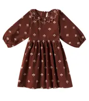 [Rylee + Cru] Rylee + Cru Freya printed cotton dress Y 8/9 brown